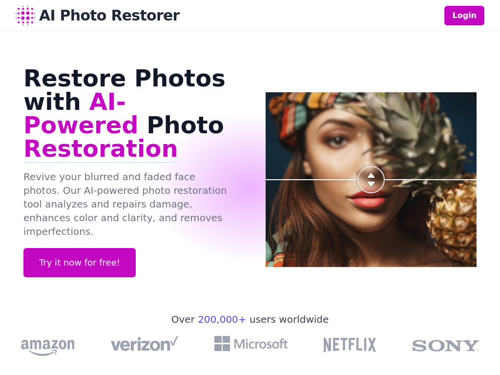 AI photo restorer